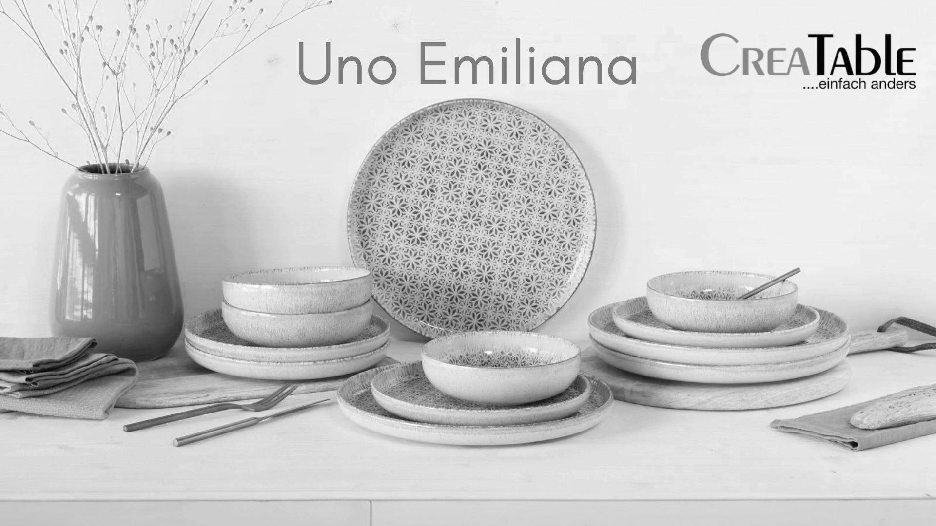 Jedilni Servis Emiliana Grey, 12-Delni - siva/krem barve, Basics, keramika - Creatable