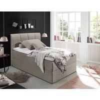 Boxspringbett Granada ca. 120x200 cm Schlammfarben - Schlammfarben/Schwarz, Basics, Kunststoff/Textil (120/200cm) - MID.YOU