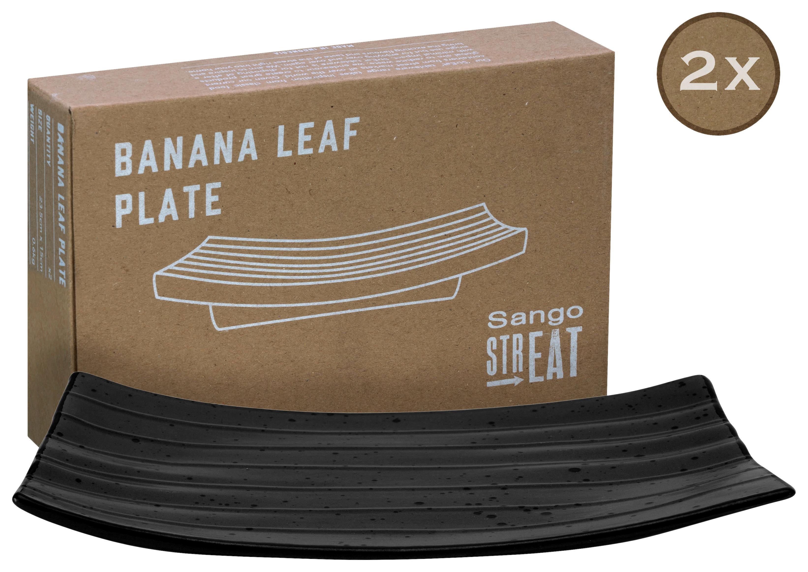Set Podstavkov Street Banana Leaf, 2-Delni - črna, Basics, keramika (24/15cm) - Creatable