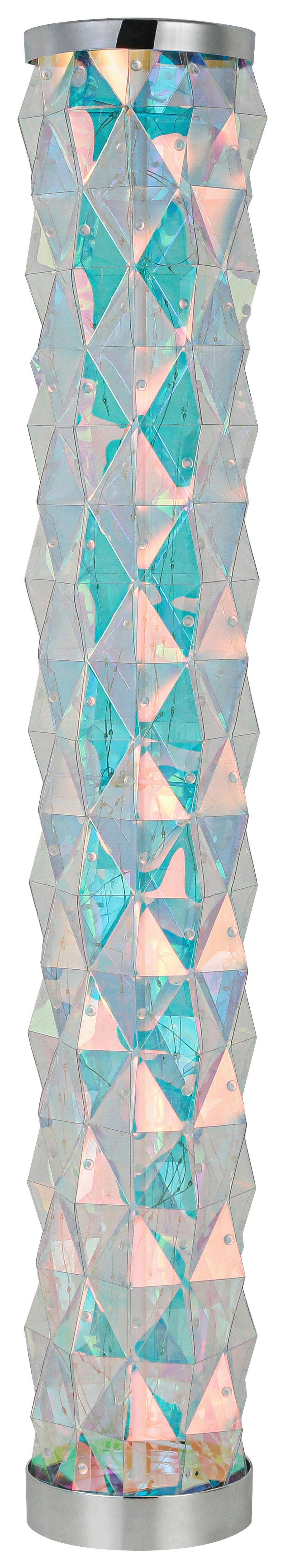 Stoječa Led-svetilka Gloria - barve kroma/prosojno, Moderno, umetna masa (17/97,5cm) - Mömax