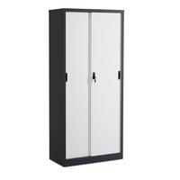 Aktenschrank Malivo - Weiss/Anthrazit, Konventionell, Metall (80/180/40cm) - MID.YOU