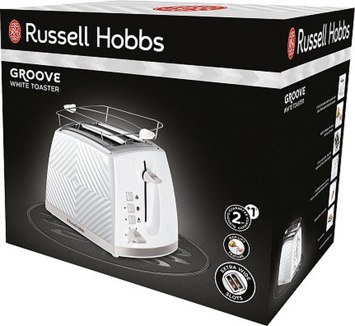 Kenyérpirító Russell Hobbs - fehér, műanyag/fém - Russel Hobbs