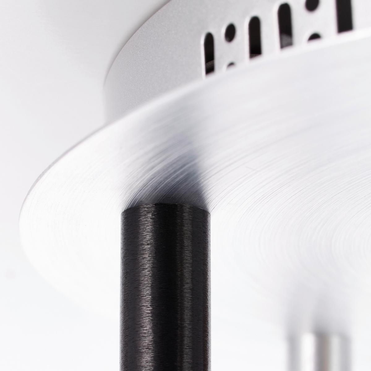 LAMPA SUFITOWA LED G93766/21 CEMBALO - czarny/kolor aluminiowy, Design, tworzywo sztuczne/metal (40/21,5cm) - Brilliant