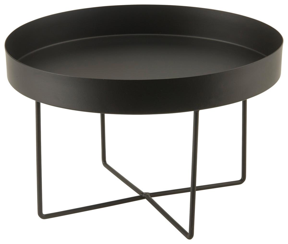 Dekotablett Noir in Schwarz - Schwarz, Metall (25/16cm) - Modern Living