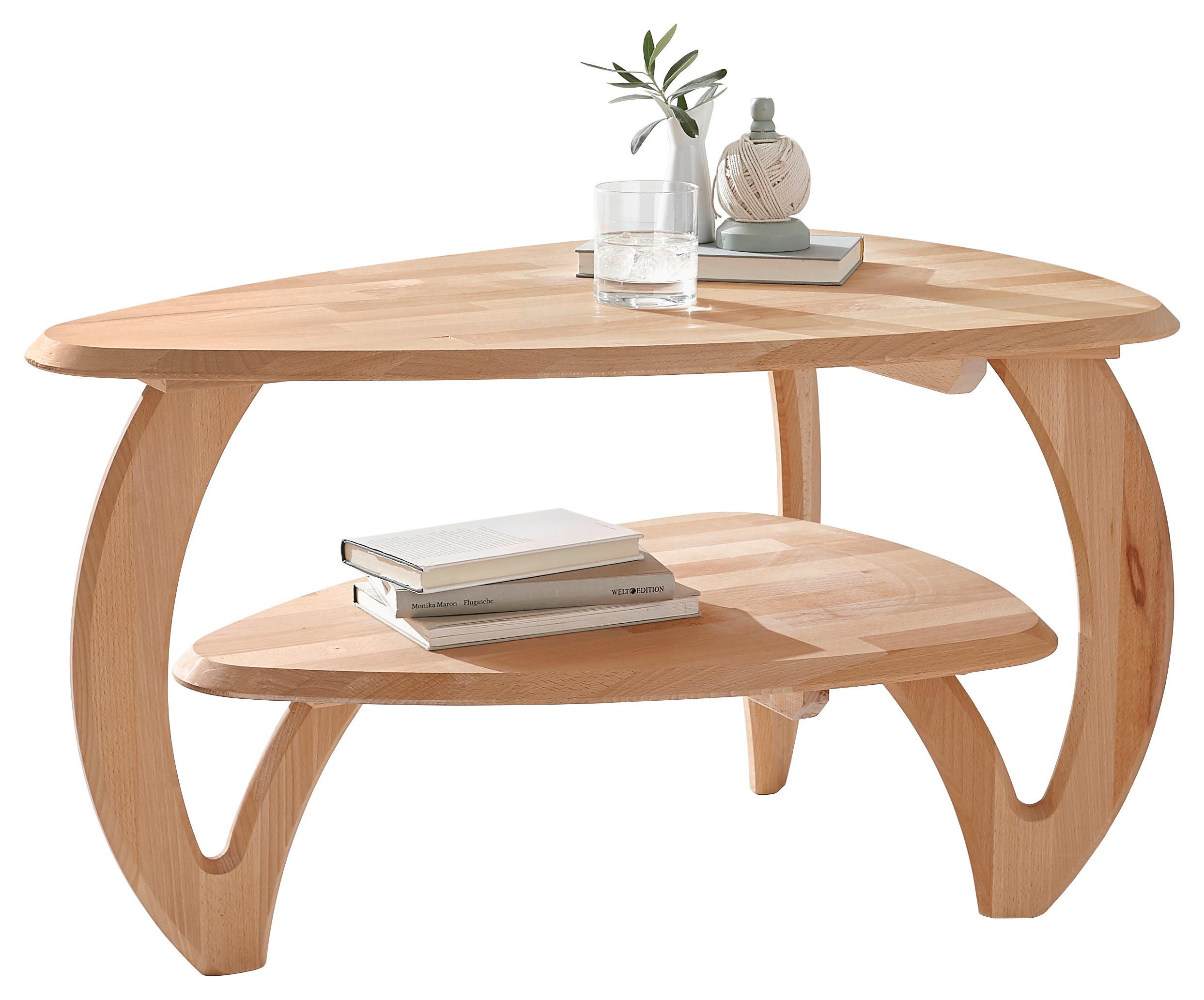 STOLIK KAWOWY MALMÖ - kolor bukowy, Konventionell, drewno (90/60/50cm) - Linea Natura