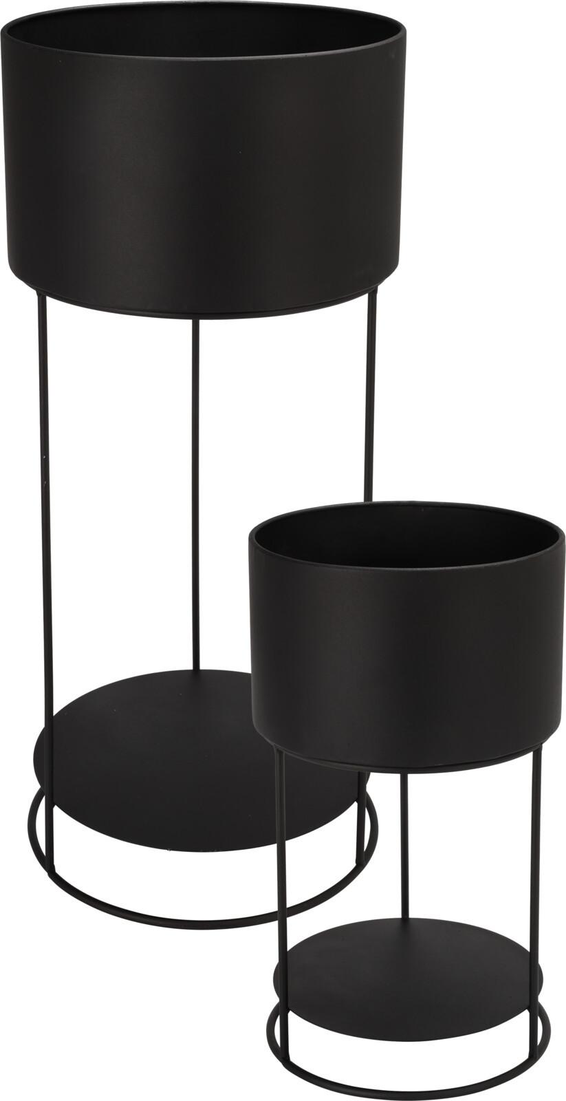 UKRASNA TEGLA L ZINC - negru, Modern, metal (25,5/25,5/56,5cm)