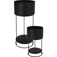 UKRASNA TEGLA L ZINC - negru, Modern, metal (25,5/25,5/56,5cm)