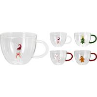 Pohár Xmas - piros/zöld, üveg (14/11/8cm)