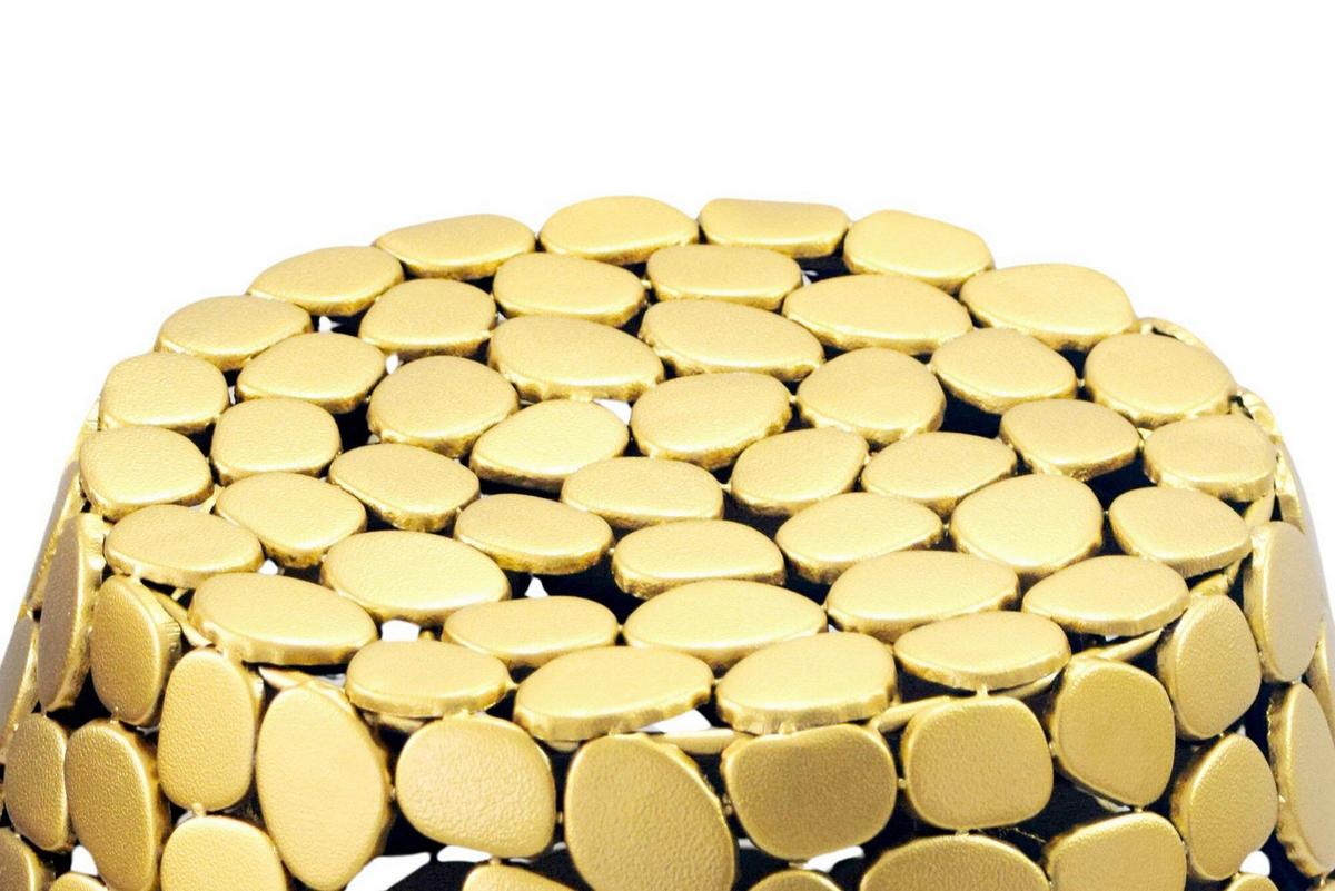 BEISTELLTISCH WL7.368 - Goldfarben, Design, Metall (40/46/40cm) - Livetastic