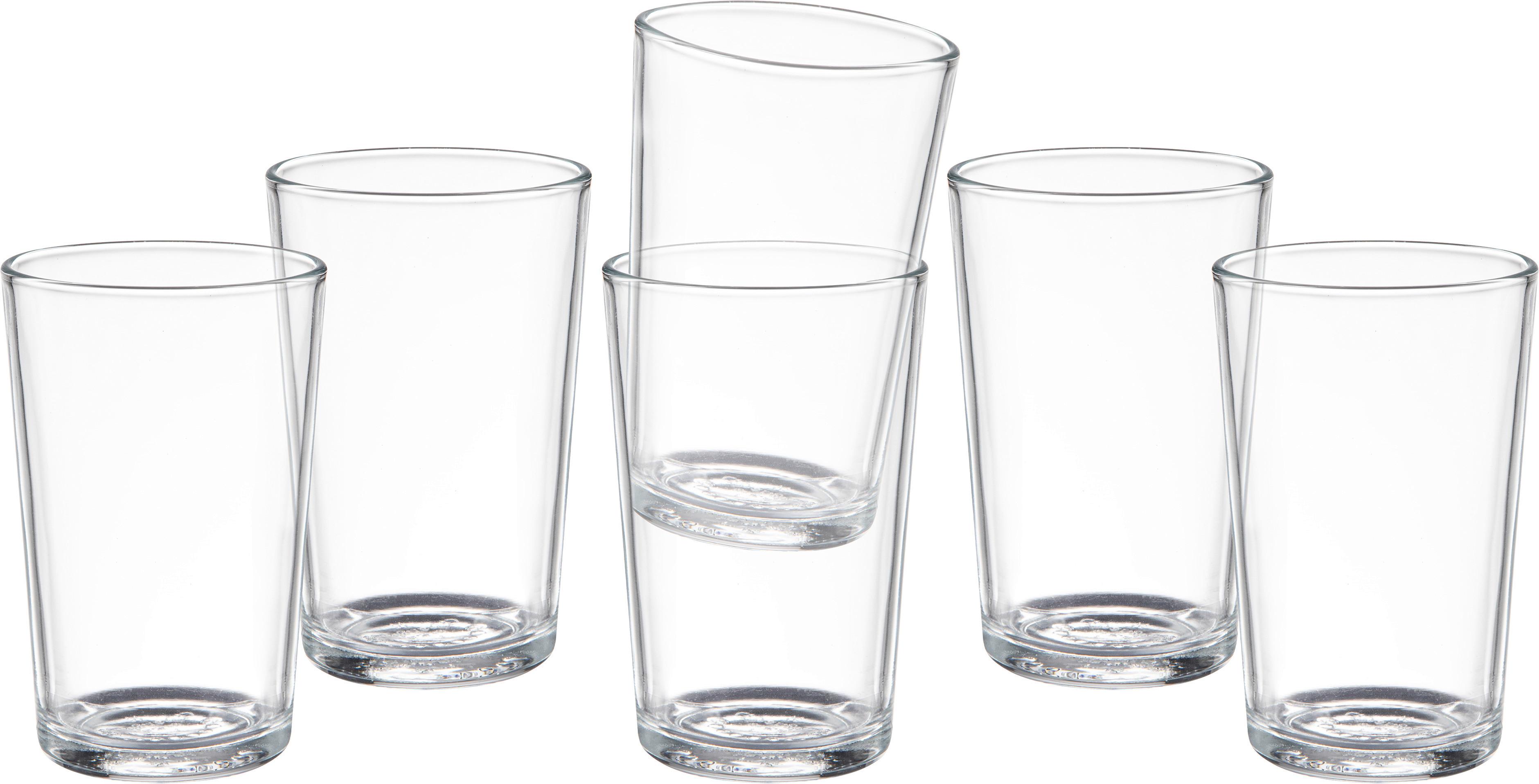 Gläserset Skol ca. 200ml, 6-teilig - Klar, KONVENTIONELL, Glas (6,7/10,4cm) - Mömax