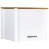 Aufsatzschrank Sicilia Weiß/Eiche Artisan - Silberfarben/Weiß, MODERN, Holzwerkstoff/Metall (70/60,5/60cm) - Mömax