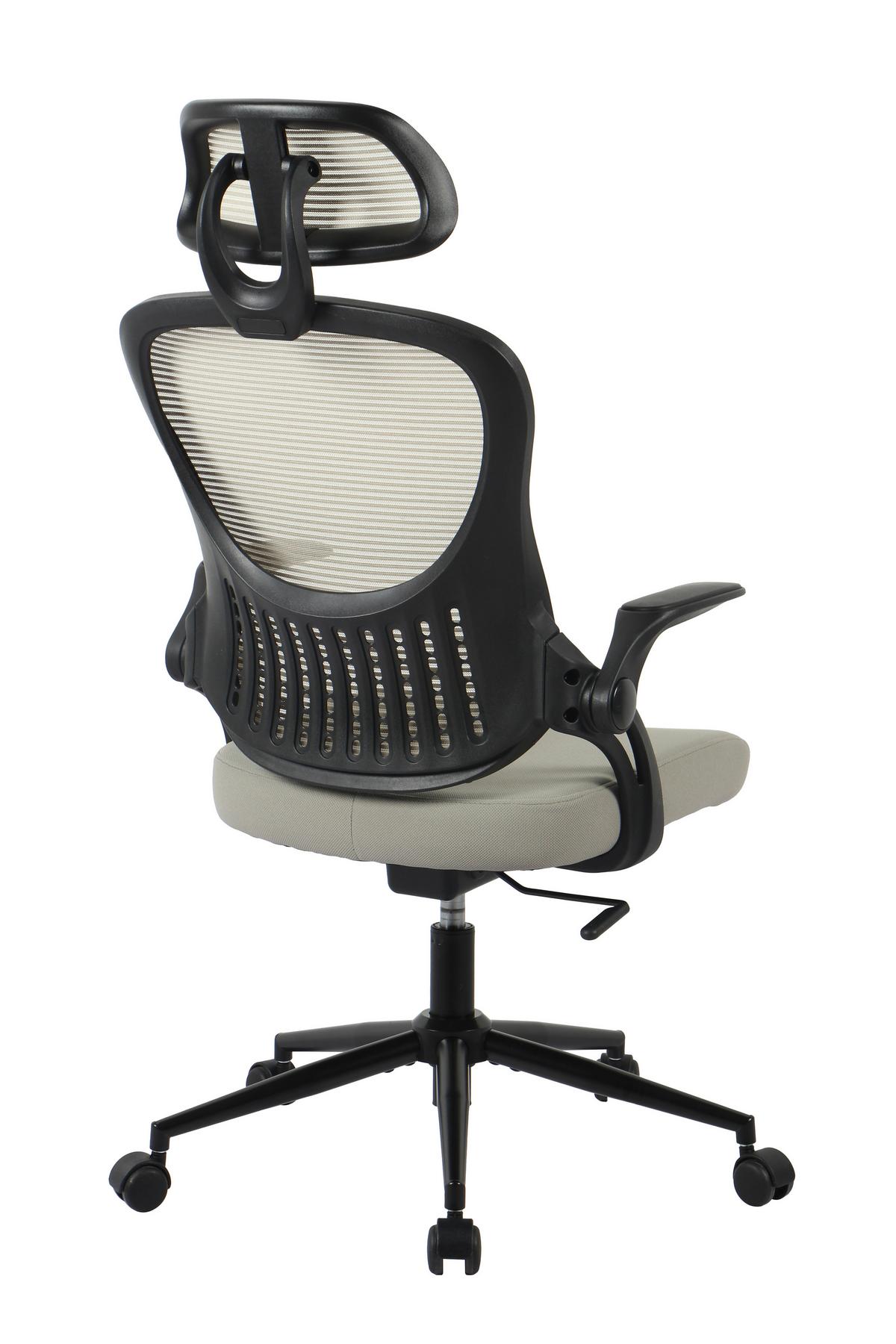 DREHSTUHL POLLY - Beige/Schwarz, Modern, Kunststoff/Textil (68/116-133/64cm) - Mömax