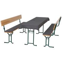 Bierbankauflage 3-tlg. Grau - Grau, Basics, Textil (25/90/2/220/240cm) - Gardenson