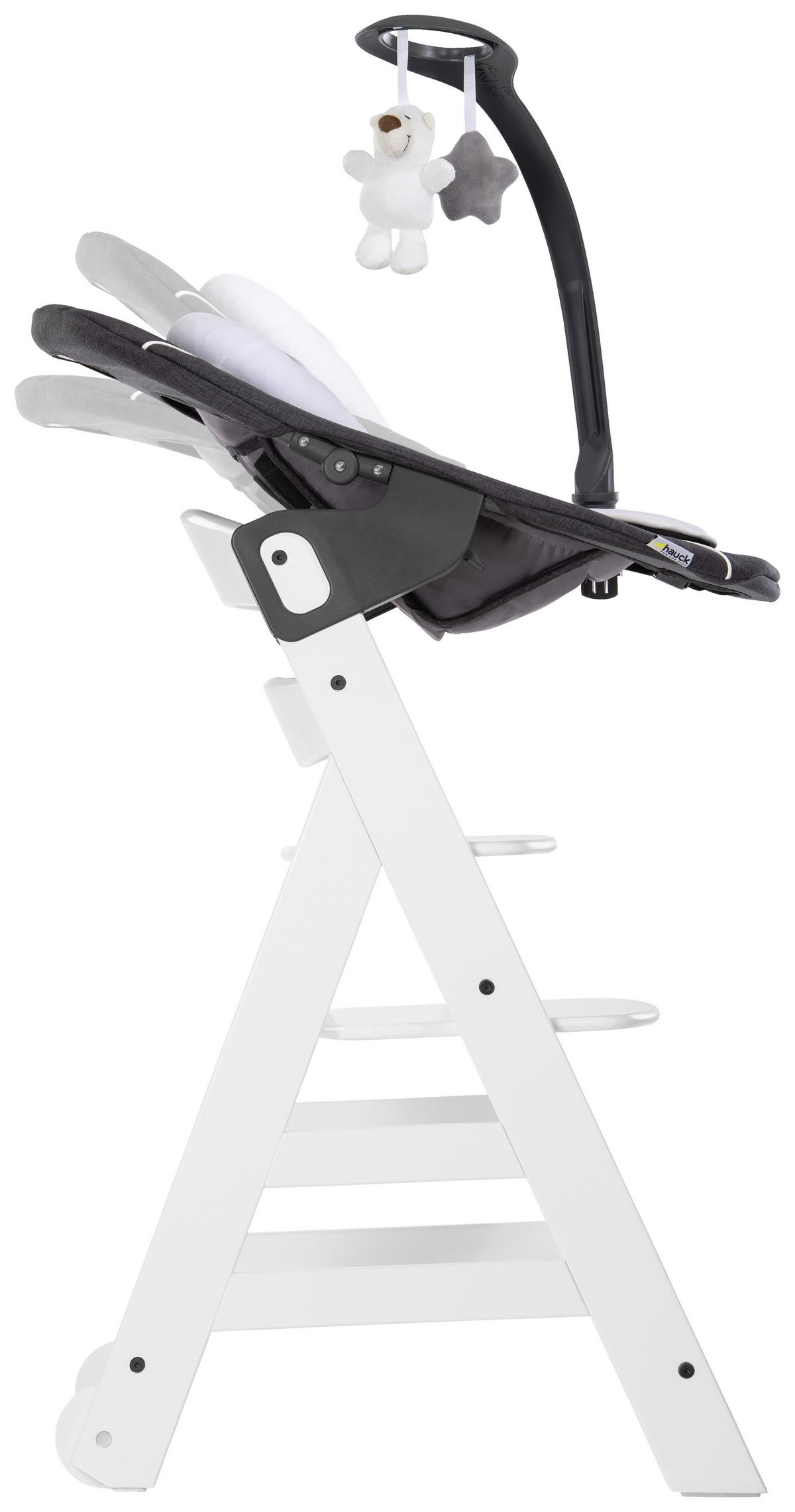 WYSOKIE KRZESŁO 663240 BETA+BOUNCER - biały/szary, Basics, drewno (58/48/83cm) - Hauck