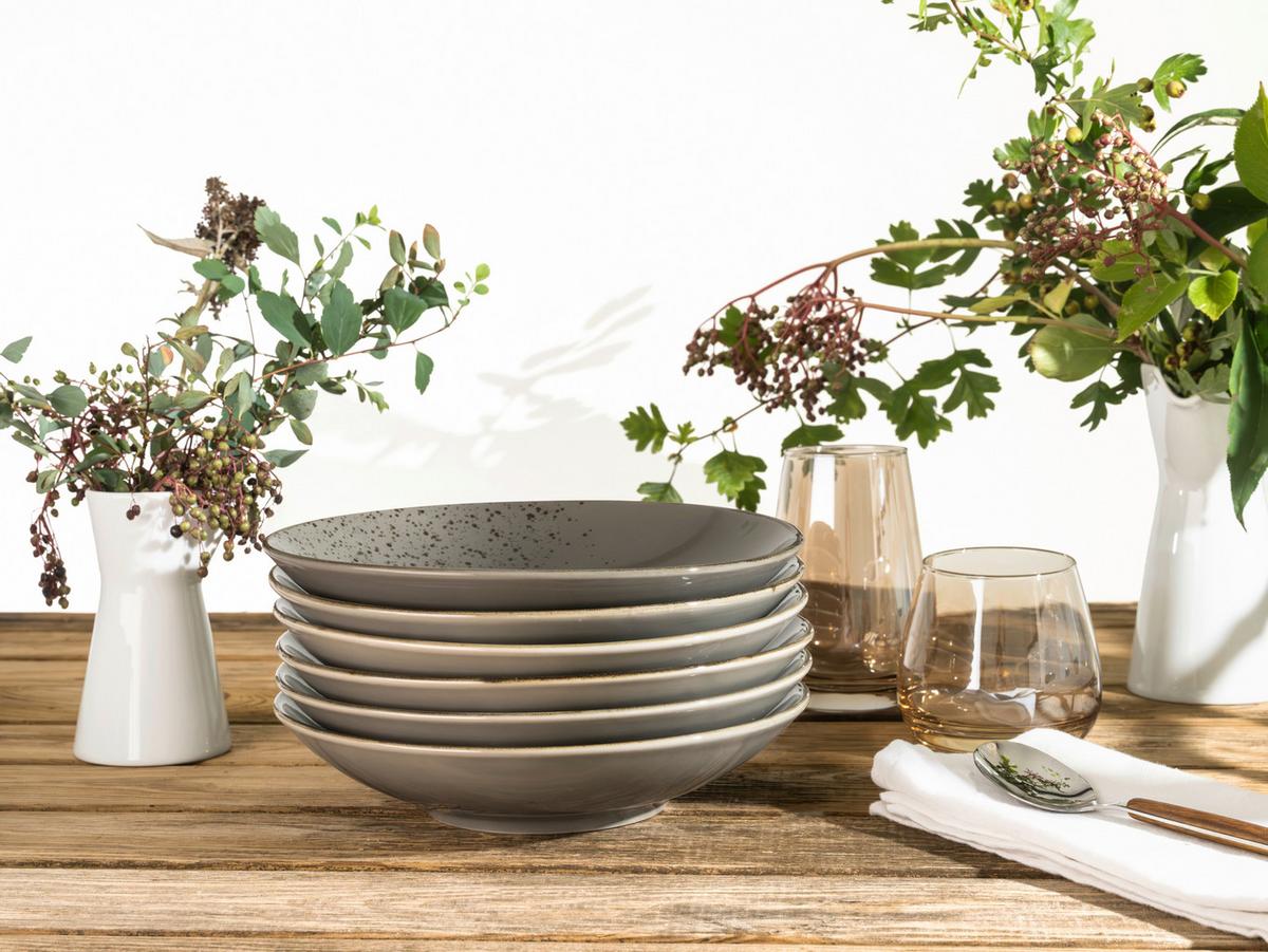 Mélytányér Készlet 22046 Nature Collection - szürke, Trend, kerámia (22cm) - Creatable