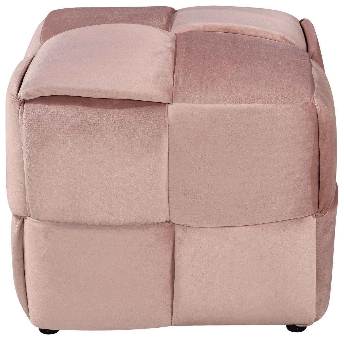 TABURET ELLIOT - roz aprins, Modern, plastic/lemn (46/41/46cm) - Mömax