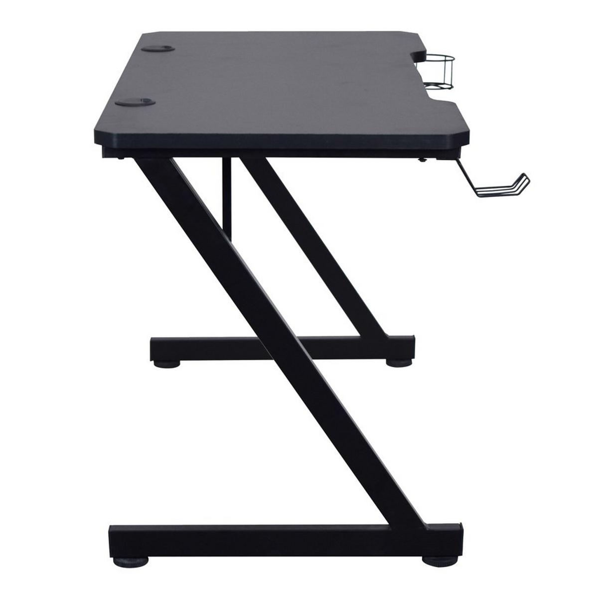 Gamingtisch Racer Schwarz - Schwarz, Modern, Holzwerkstoff/Metall (120/75/60cm) - Mömax