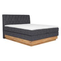 Boxspringbett Marie in Anthrazit ca. 180x200cm - Anthrazit, Holz/Kunststoff (180/200cm) - Zandiara