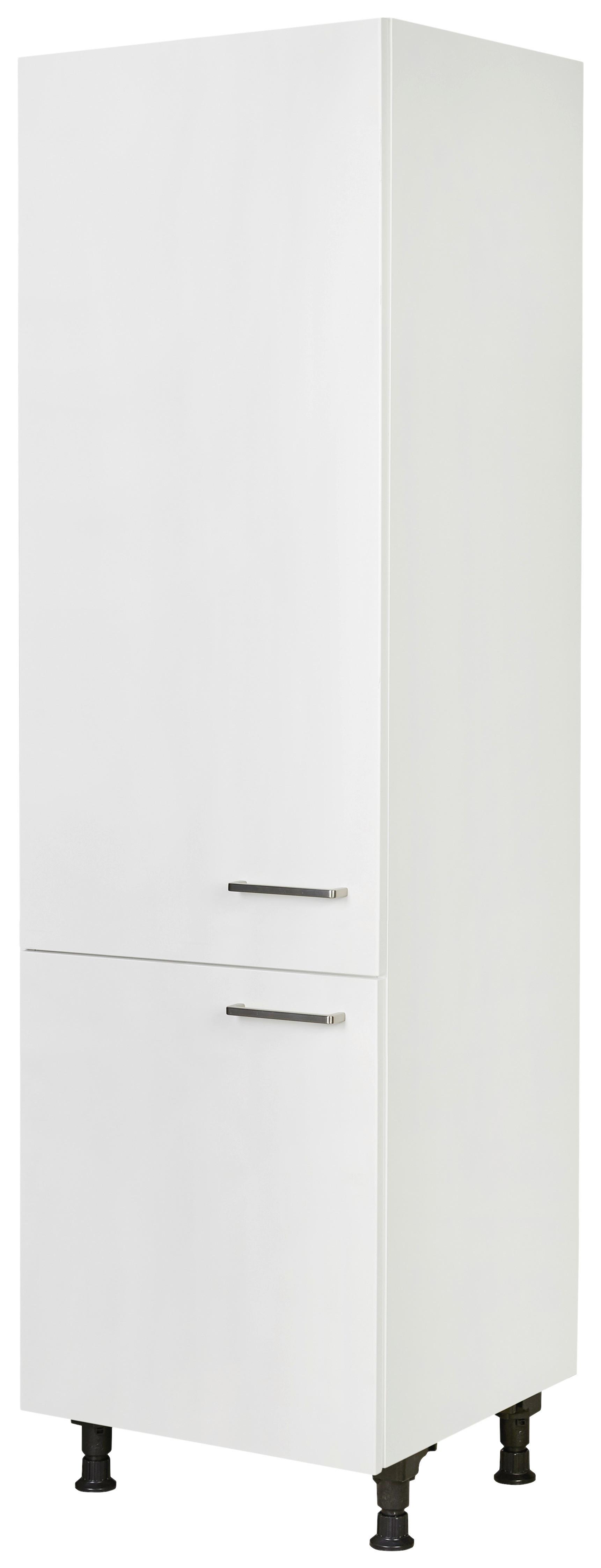 Geräteumbauschrank Touch Weiß - Edelstahlfarben/Weiß, MODERN, Holzwerkstoff/Metall (60/216,6/58cm) - Nobilia