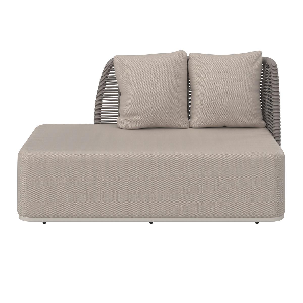 Gartenlounge Marino Hellgrau Textil/Metall - Dunkelgrau/Hellgrau, Modern, Kunststoff/Textil (153/81/76cm) - Bessagi Garden