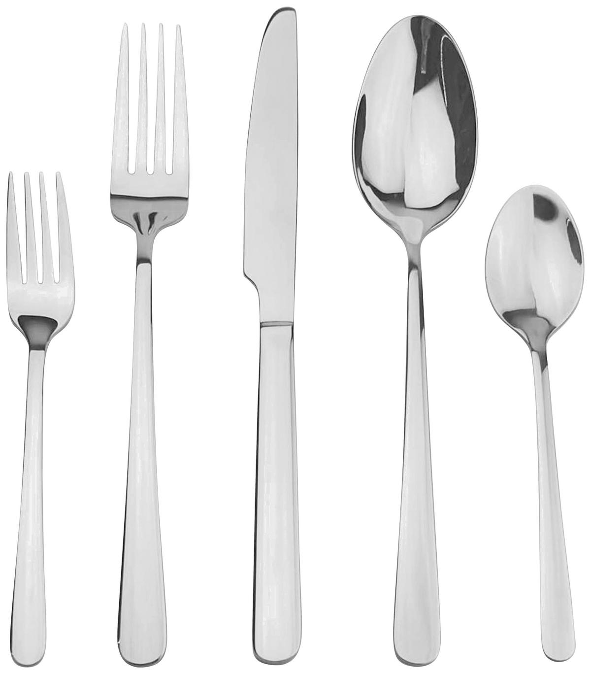 Set Pribora Za Jelo 60/1 Lucy - boje oplemenjenog čelika, Moderno, metal - Mömax