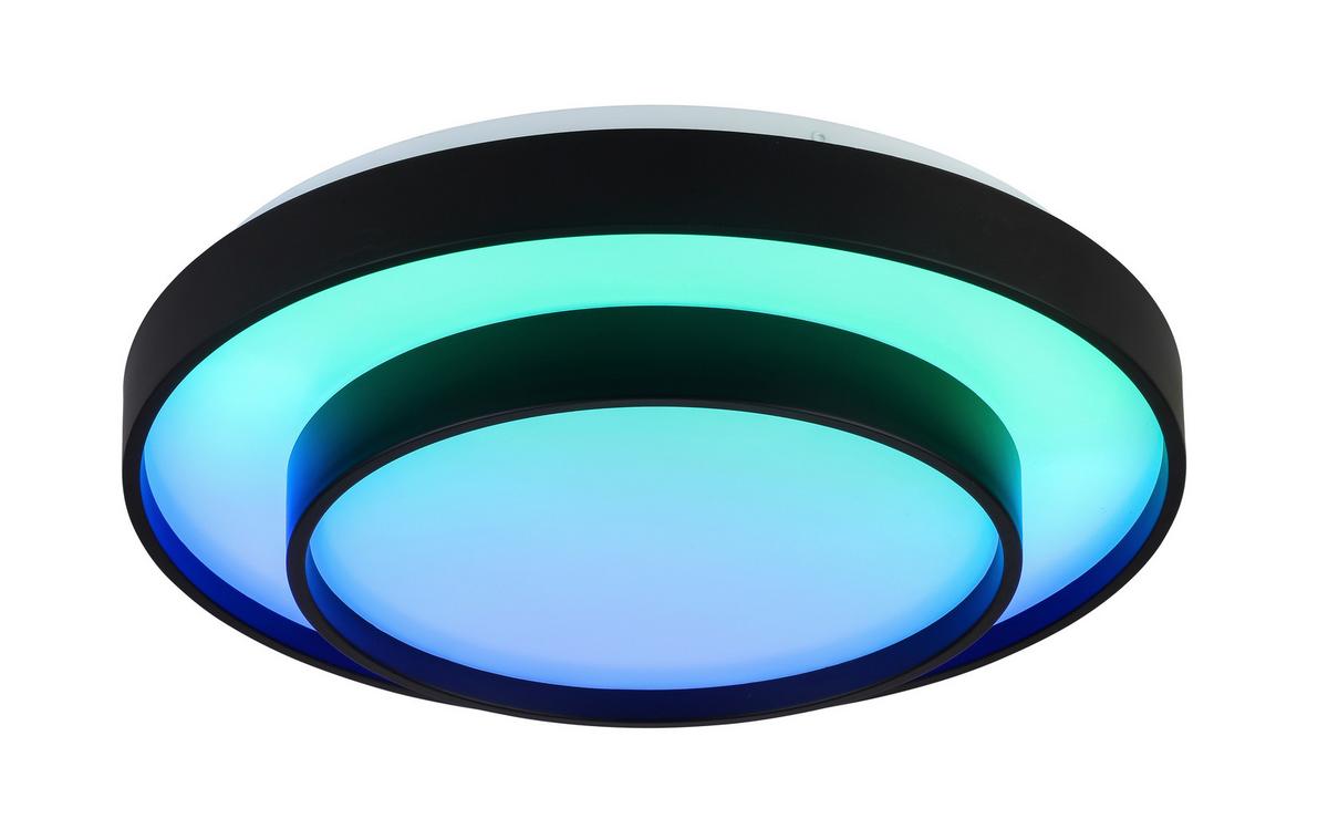 LAMPA SUFITOWA LED RIKU - czarny, Modern, tworzywo sztuczne/metal (48/8,5cm) - Bessagi Home