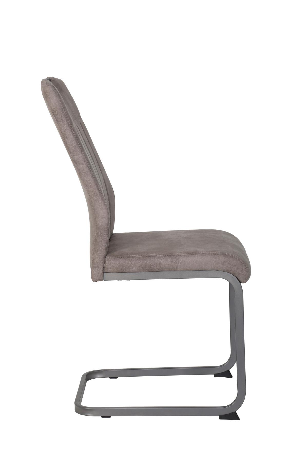 SCHWINGSTUHL-SET CHRISTINA II S 4ER-SET - Grau, MODERN, Textil/Metall (44/61/98cm) - MID.YOU