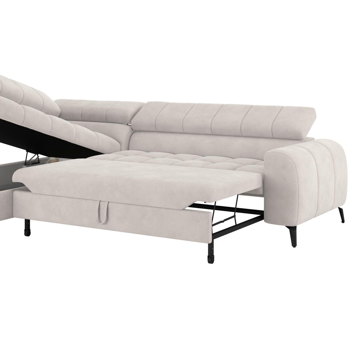 Kutna Garnitura Volf - bijela/crna, Trend, tekstil/metal (203/261cm)