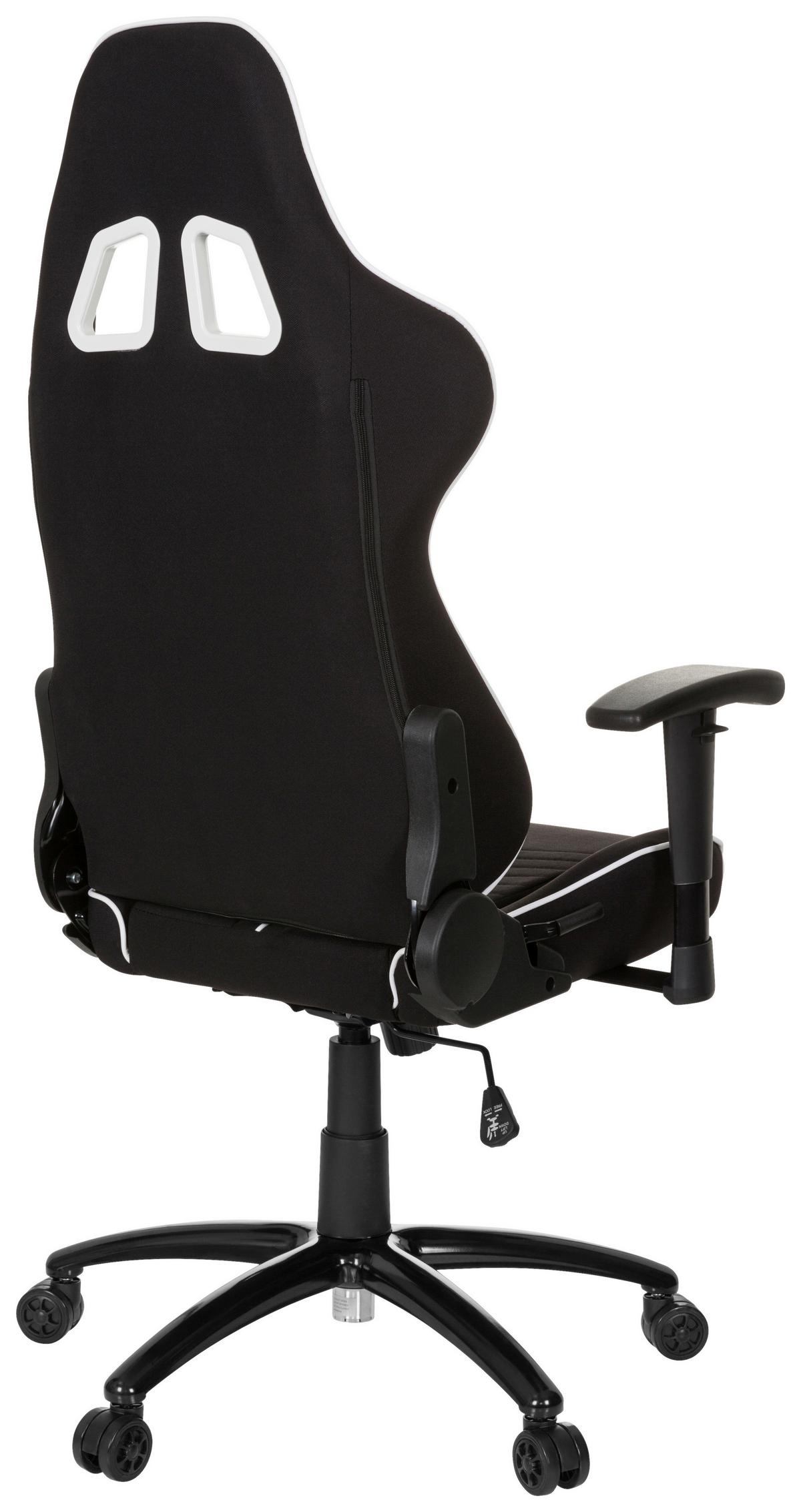 Gaming Stol League Pro I, Črna, Bela - črna/bela, Moderno, kovina/umetna masa (72/138/63cm) - MID.YOU