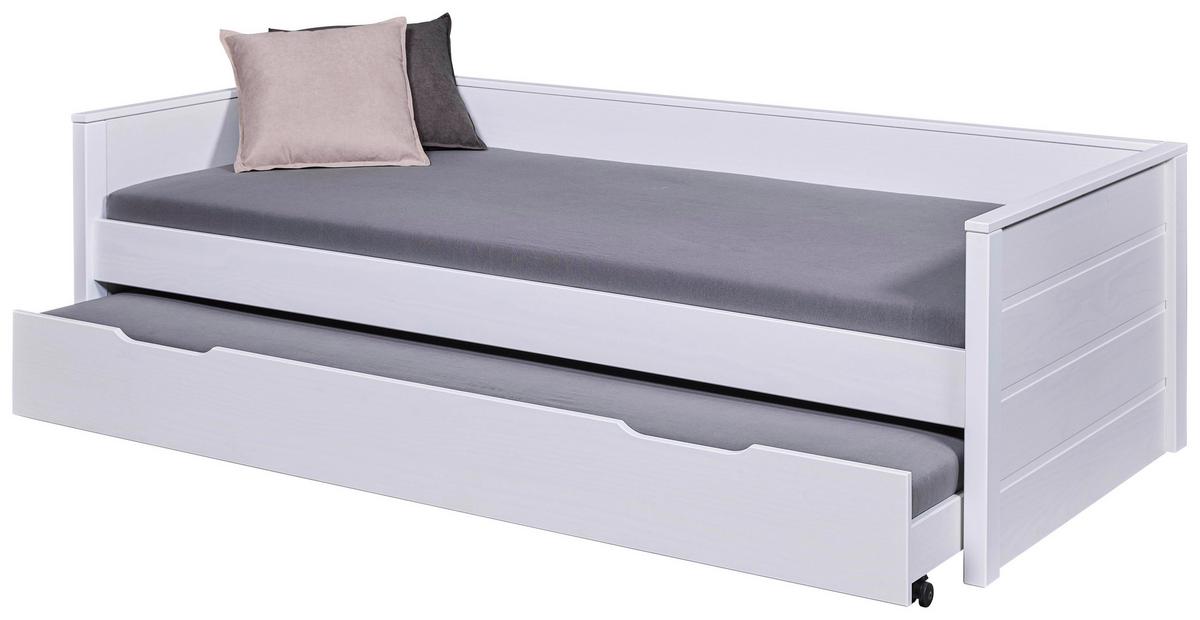 Ausziehbett Dream the Future Weiß - Naturfarben/Weiß, KONVENTIONELL, Holz (90/200cm) - MID.YOU