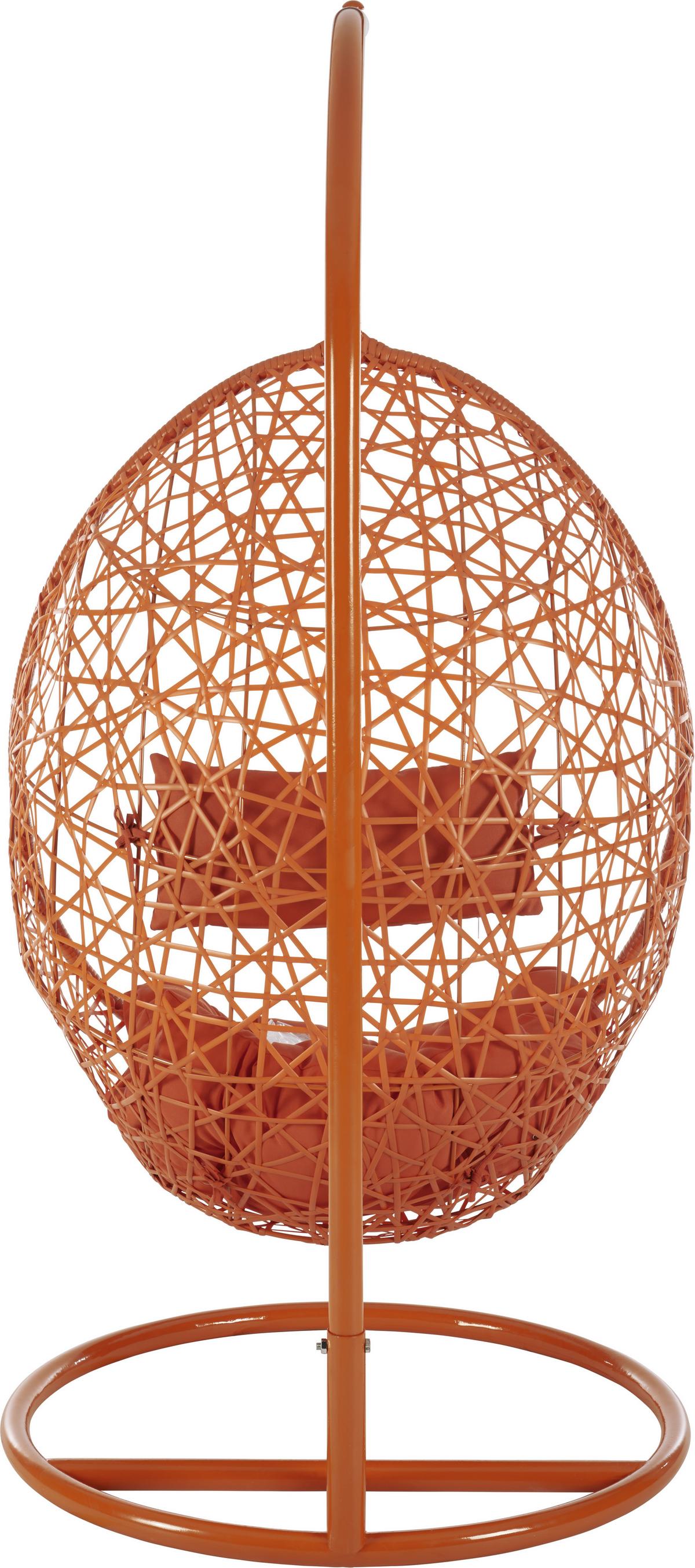 Fotoliu suspendat Mara - portocaliu, plastic/metal (95/190/95cm) - Modern Living