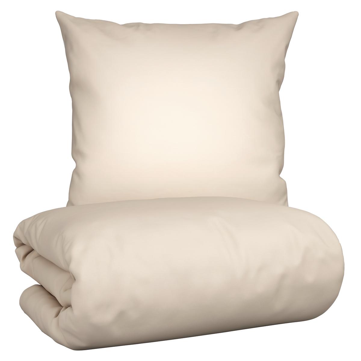 Bettwäsche Annika in Weiß/Beige ca. 135x200cm - Beige/Weiß, Textil (135/200cm) - Modern Living