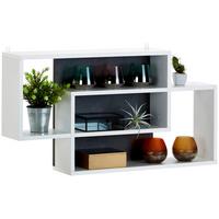 Zidna Polica Dream - bijela/tamno siva, Moderno, drvni materijal (90/48/16cm) - Modern Living