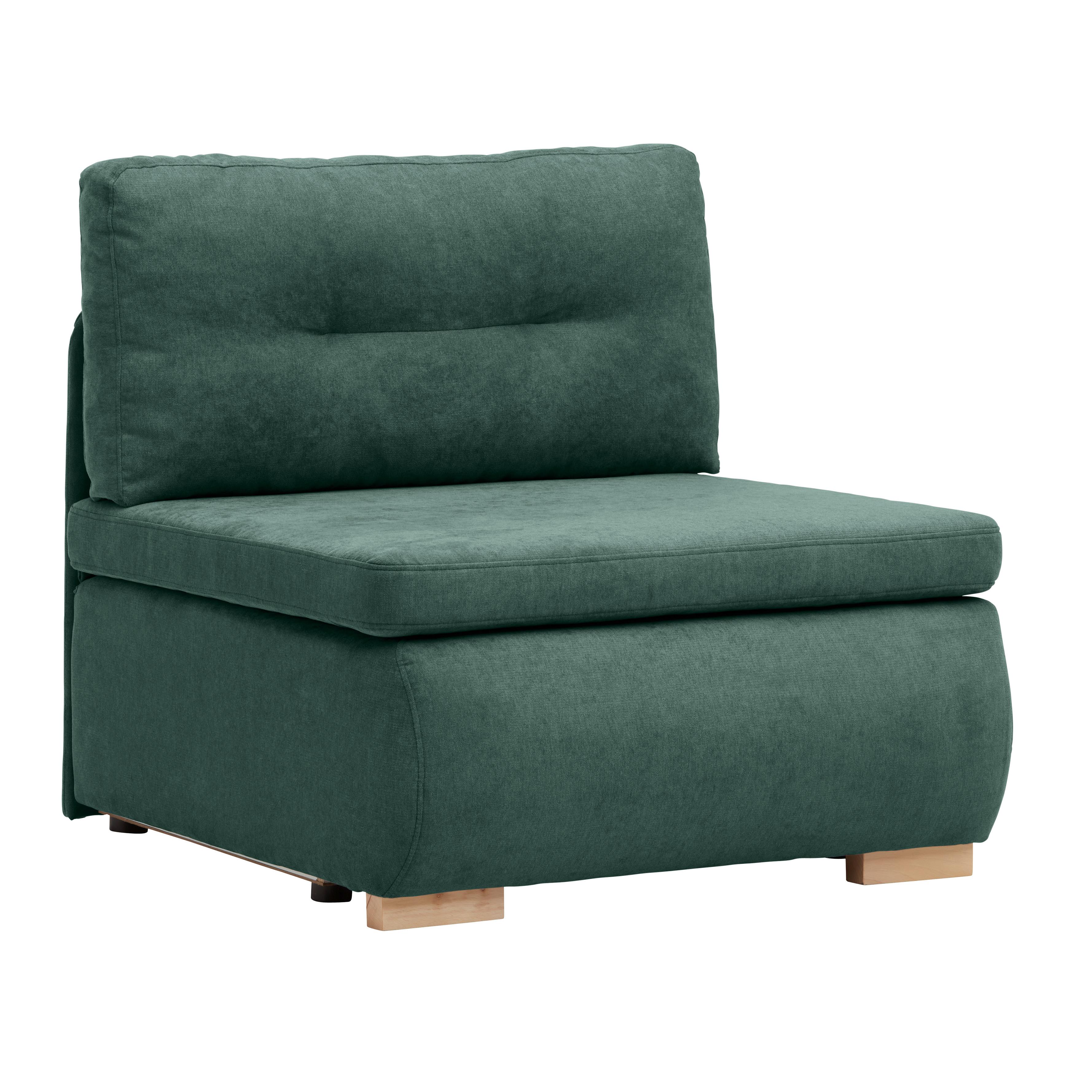 Schlafsessel Modena in Dunkelgrün - Dunkelgrün/Schwarz, Kunststoff/Textil (89/88/90cm) - Mömax
