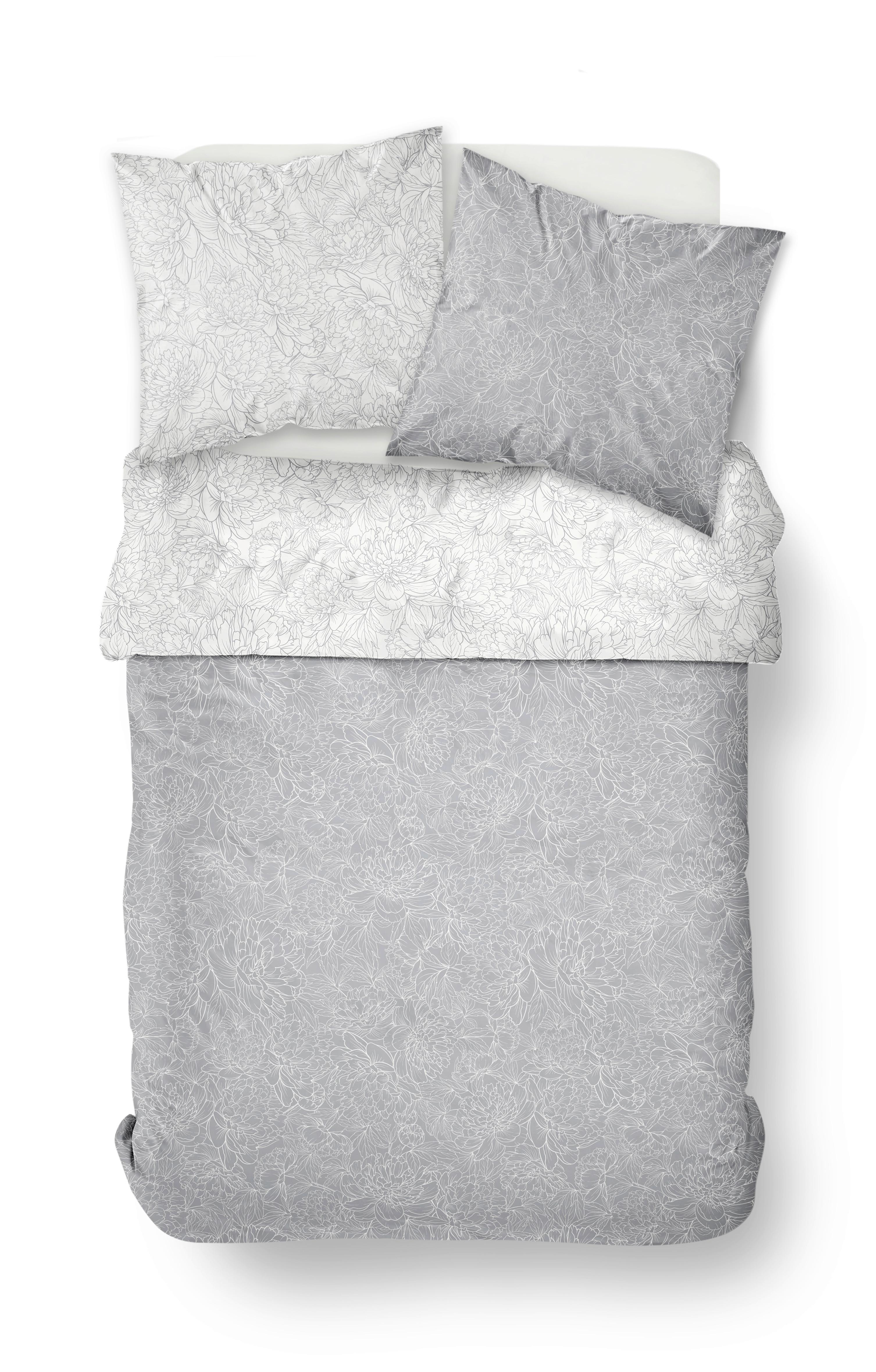 Posteljina Emily 200x200/2x60x80cm - siva, tekstil (200/200cm)