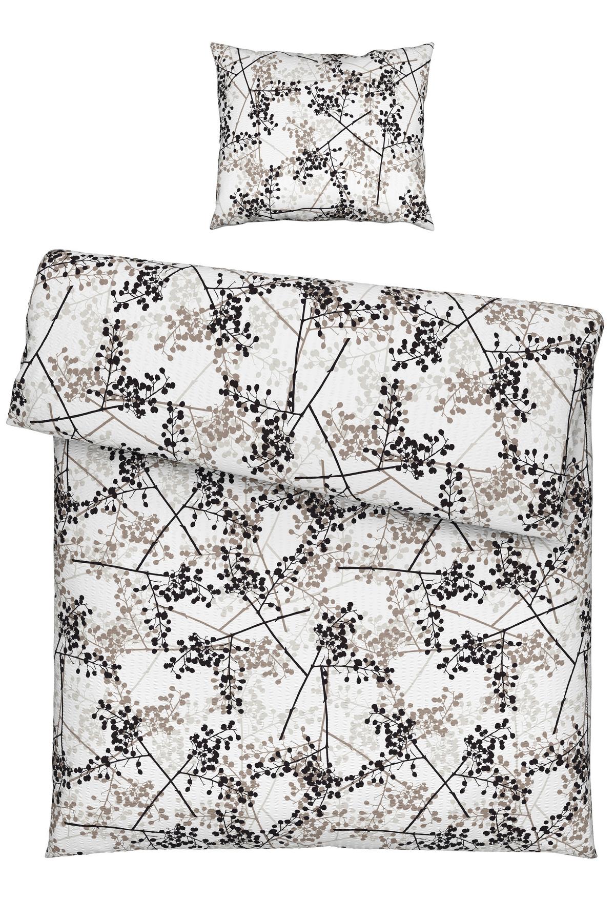 BETTWÄSCHESET MARGIT - Grau, Konventionell, Textil (160/210cm) - Modern Living