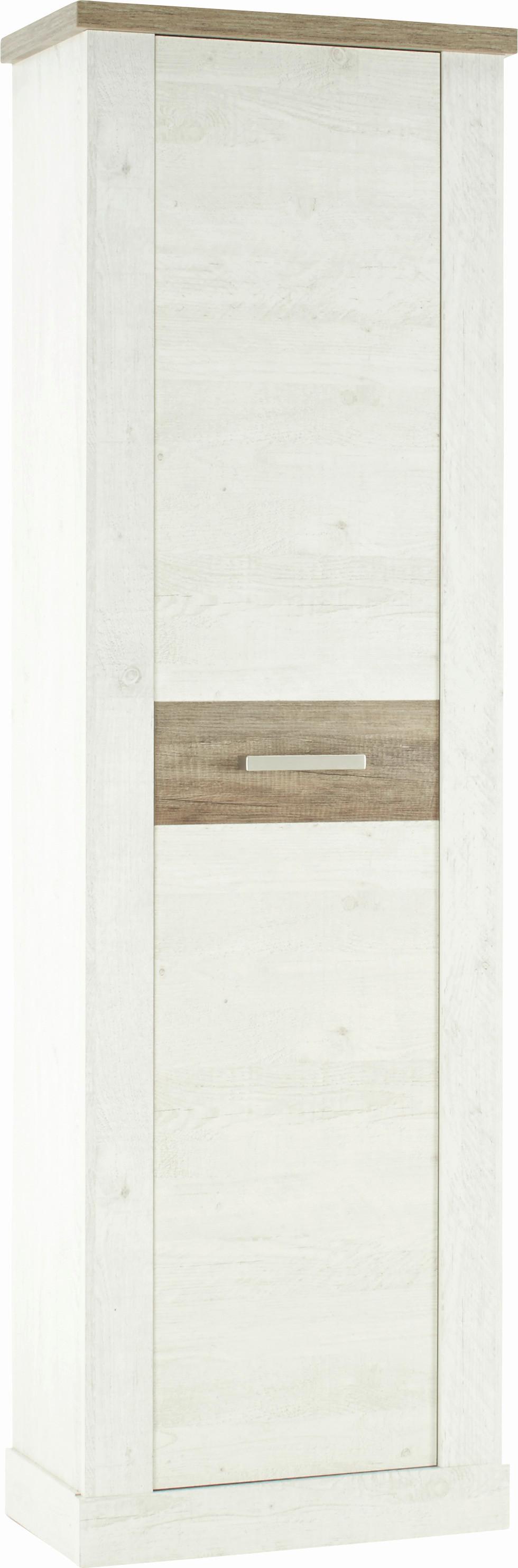 Ruhásszekrény Fehér 1 Ajtós Duro - tölgyfa színű/nikkelszínű, Modern, műanyag/faalapú anyag (61,4/199,2/34,1cm) - Zandiara