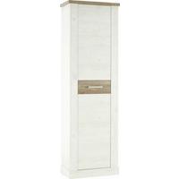 Ruhásszekrény Fehér 1 Ajtós Duro - tölgyfa színű/nikkelszínű, Modern, műanyag/faalapú anyag (61,4/199,2/34,1cm) - Zandiara