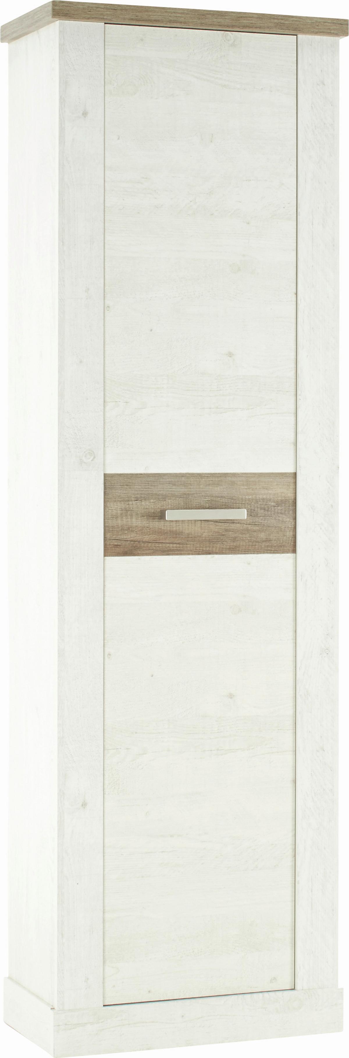 Ruhásszekrény Fehér 1 Ajtós Duro - tölgyfa színű/nikkelszínű, Modern, műanyag/faalapú anyag (61,4/199,2/34,1cm) - Zandiara
