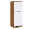 Backofen-/Kühlschrank Umbauschrank Florenz ca. 60 cm - Eiche Wotan/Weiß, Design, Holzwerkstoff/Metall (60/165/60cm) - Held