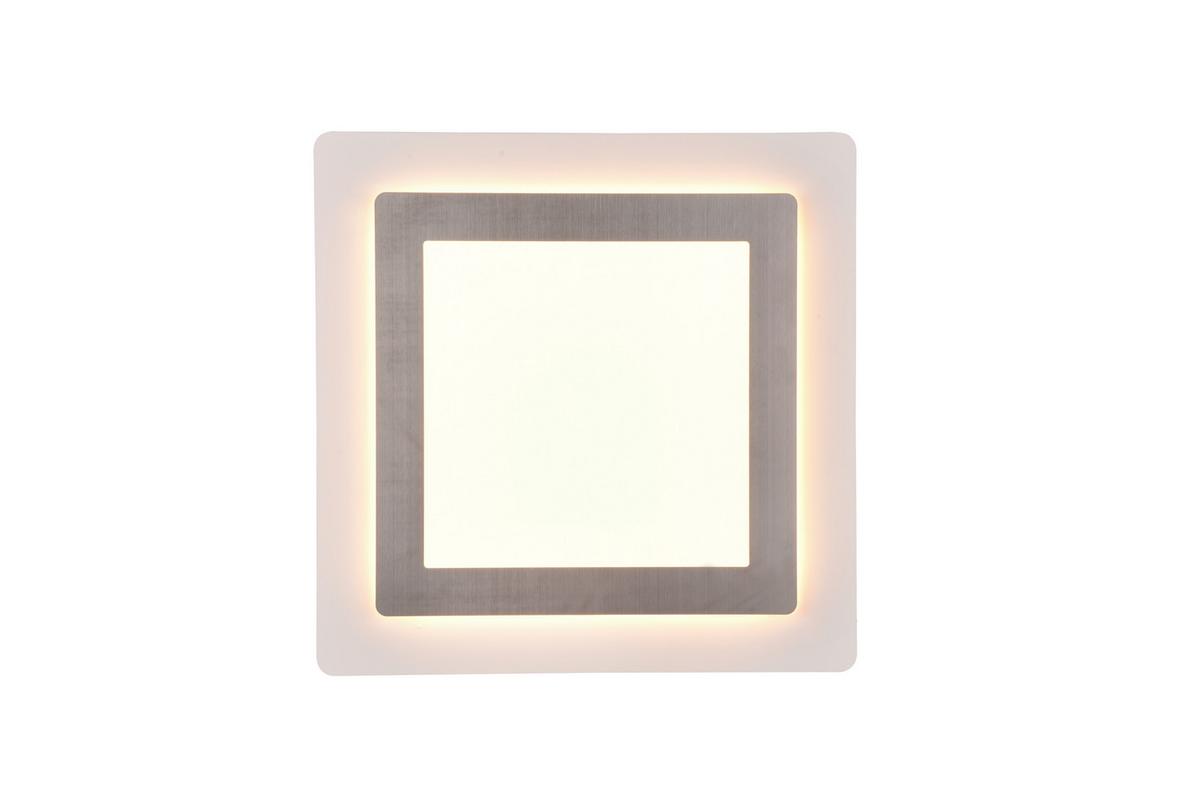 LED-Deckenfarbe Morgan in Weiß/Nickel max. 46 Watt - Weiß/Nickelfarben, MODERN, Metall (45/45/4,2cm) - Trio Leuchten
