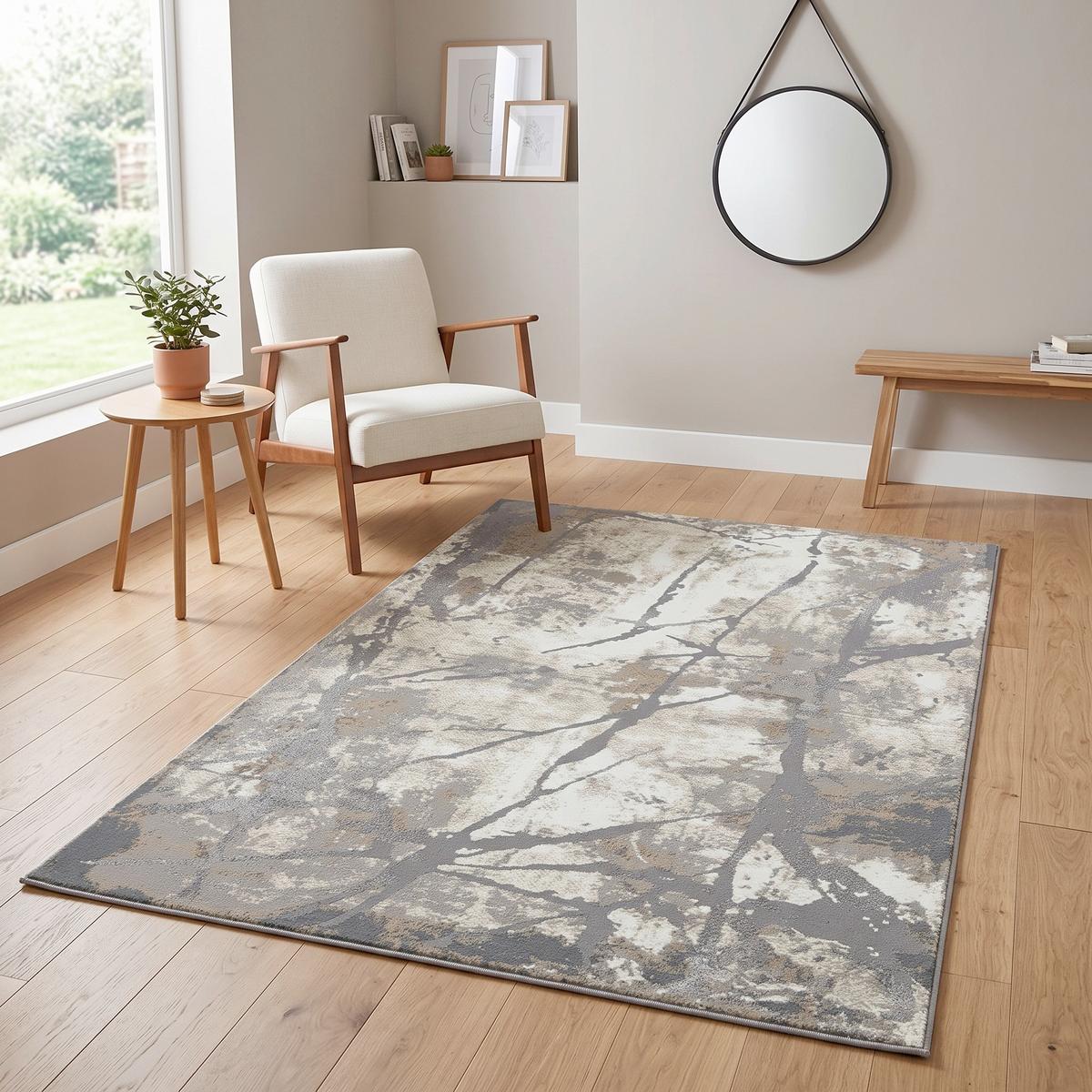 Webteppich Ibiza Braun/Grau ca. 80x150cm - Braun/Grau, Basics, Textil (80/150cm)