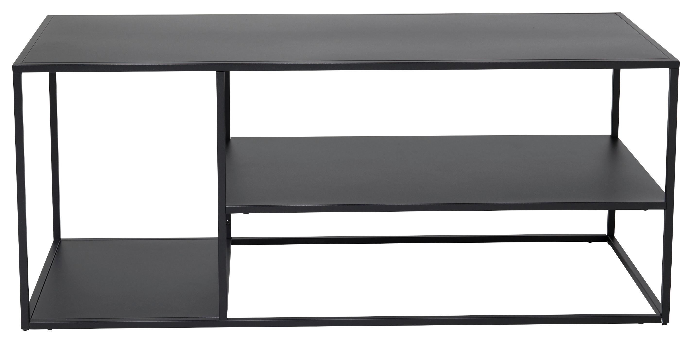 COUCHTISCH STAAL - Schwarz, Design, Metall (120/50/50cm) - Livetastic