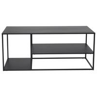 COUCHTISCH STAAL - Schwarz, Design, Metall (120/50/50cm) - Livetastic