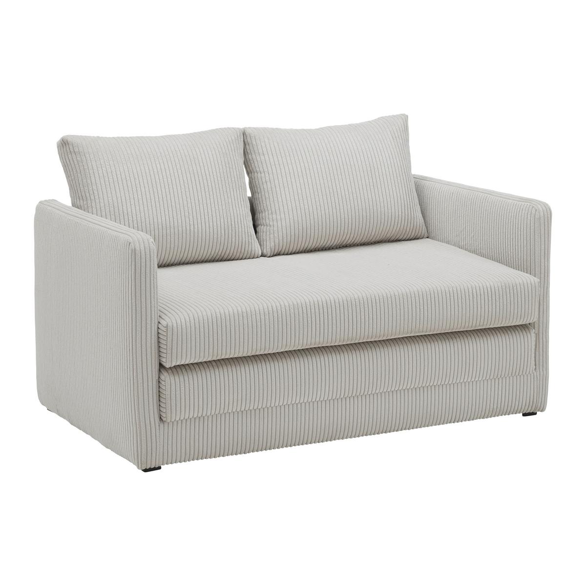 Jugend- und Kindersofa Cord Beige - Beige/Schwarz, Konventionell, Textil (111/70/69cm) - Mömax