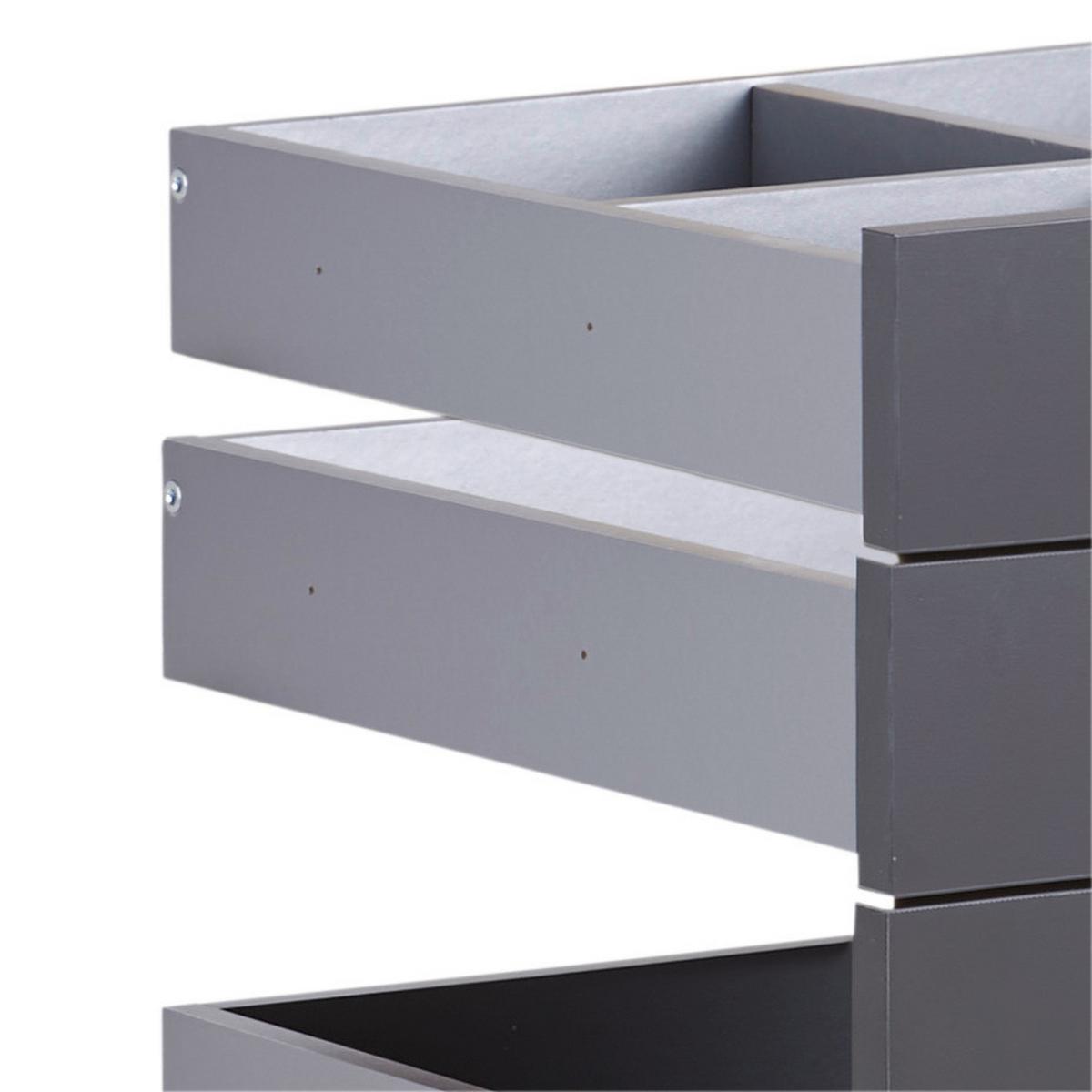Schubladenset Unit in Anthrazit - Anthrazit, MODERN, Holzwerkstoff (45,3/83/47cm) - Based