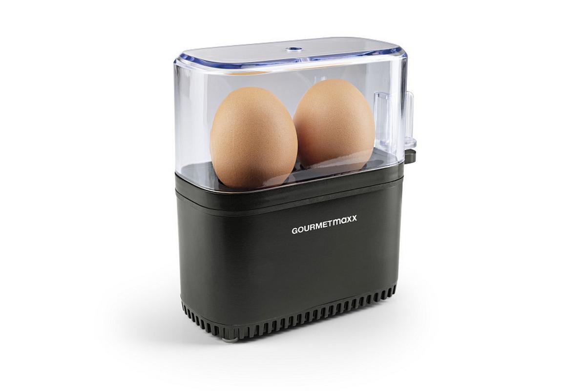 Eierkocher Gourmetmaxx Schwarz max. 250 Watt - Schwarz, Basics, Kunststoff/Metall (18,50/14,50/6,5cm) - GOURMETMAXX