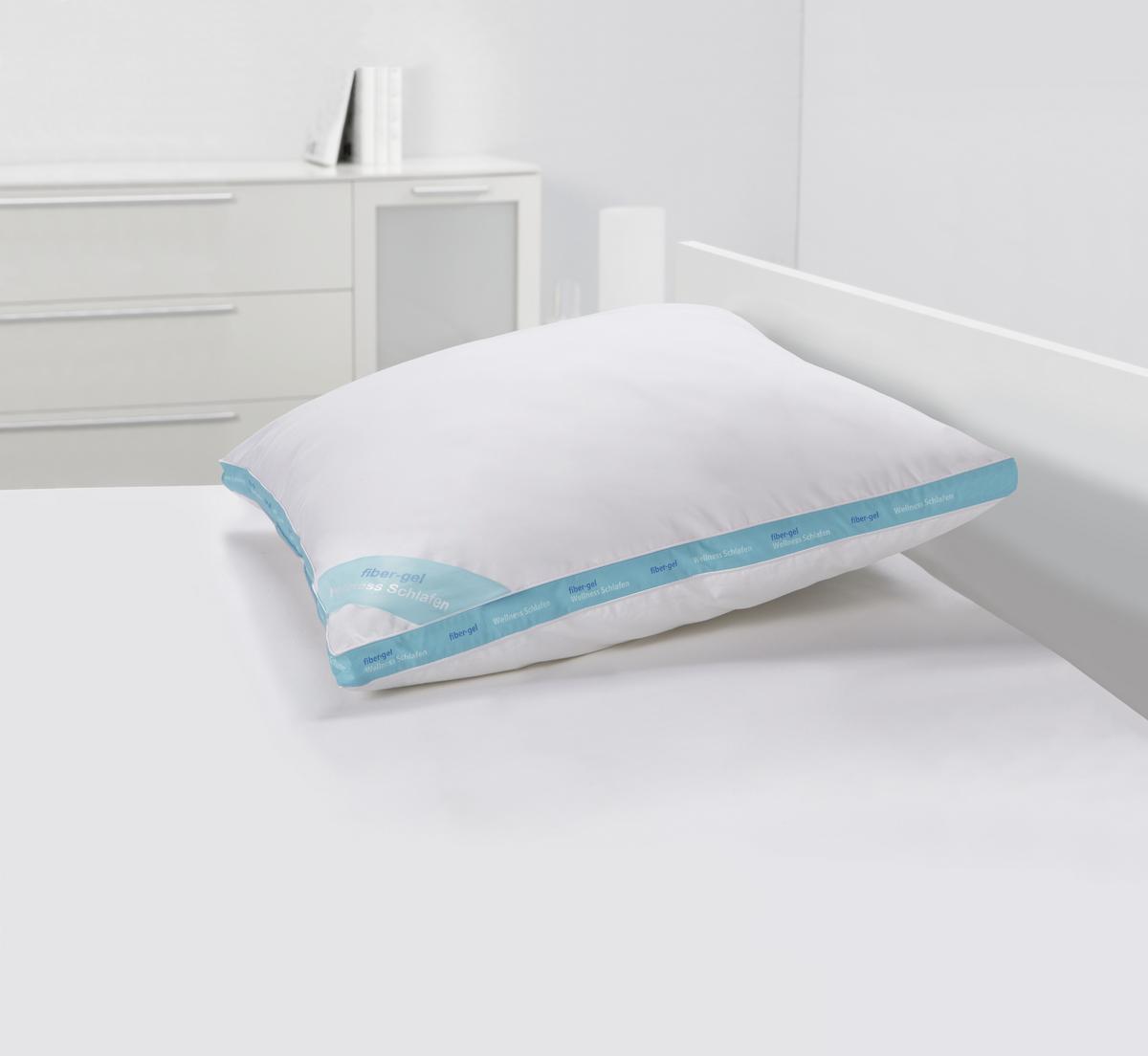 3-Kammer-Kissen Wellness in Weiß ca. 70x90cm - Weiß, Textil (70/90cm) - Nadana