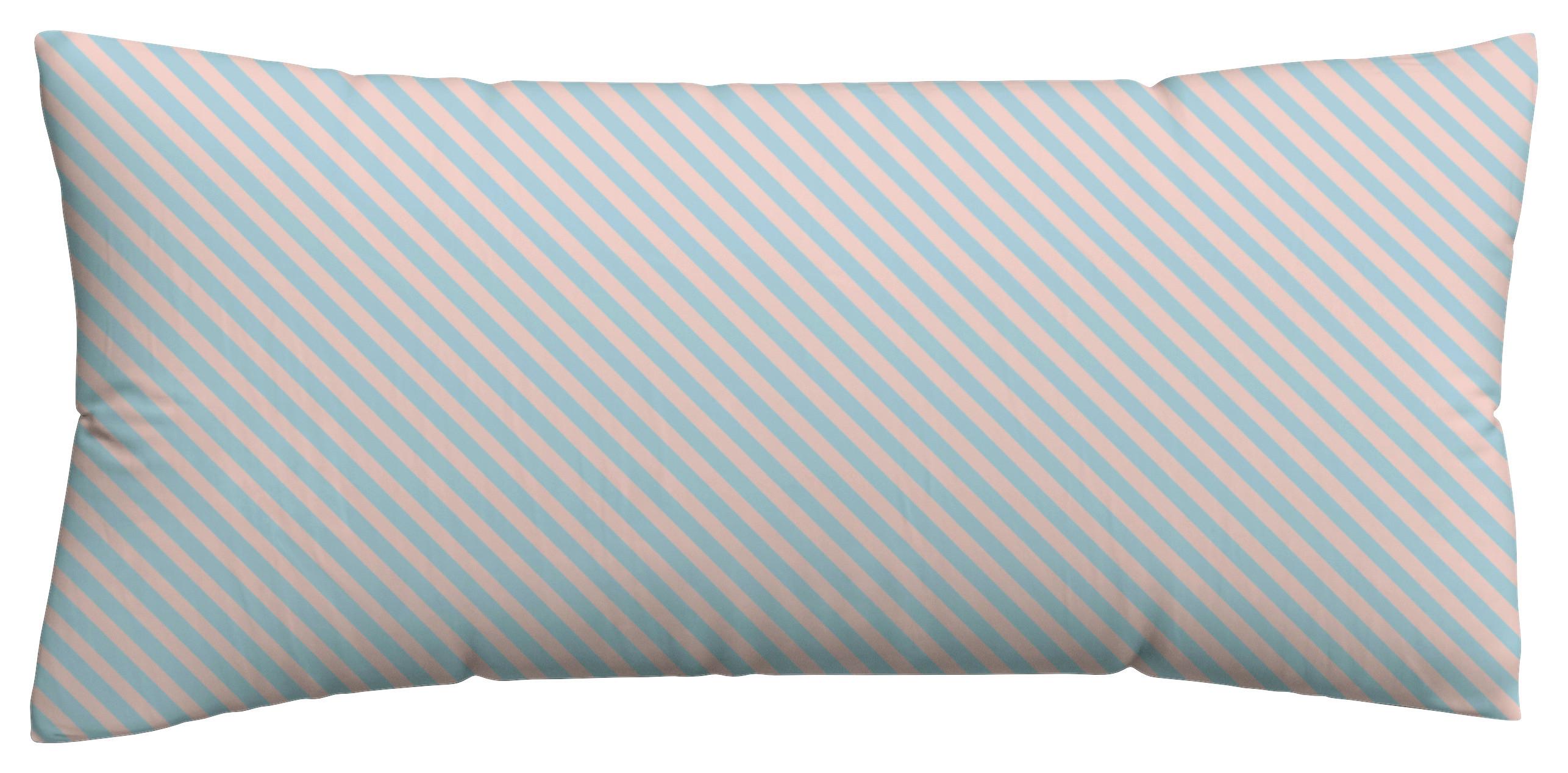 Kopfpolsterbezug Woven Satin Rosa/Hellblau ca. 40x80cm - Rosa/Hellblau, Basics, Textil (40/80cm) - Schlafgut