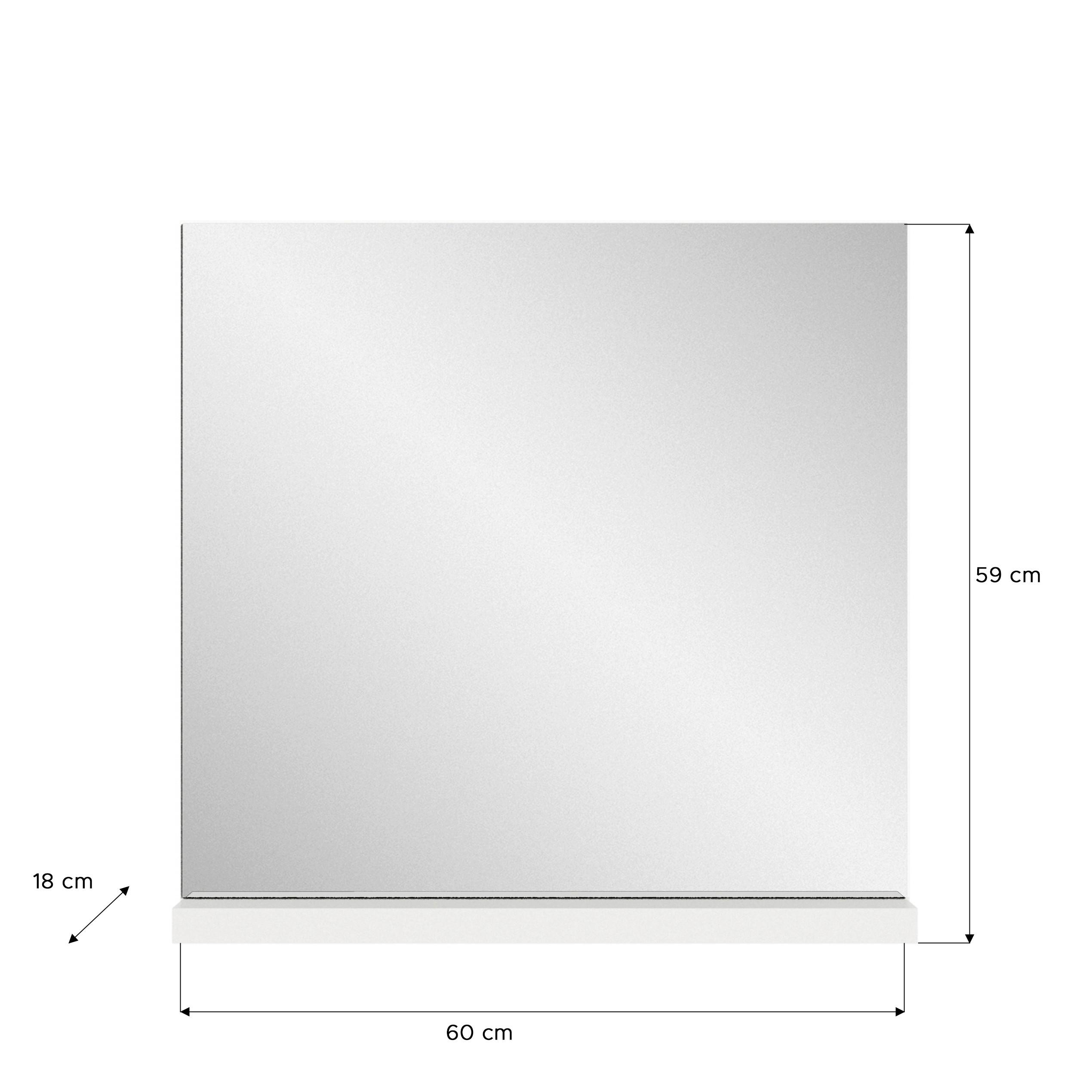 Wandspiegel Shoelove Grau - MODERN, Holzwerkstoff (60/59/18cm)